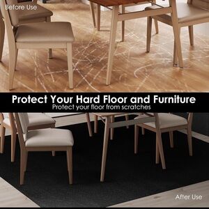 Black Area Floor Mat for Hard Floors